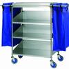Housekeeping Cart Stainless Steel with 4 Shelves and 2 Bags